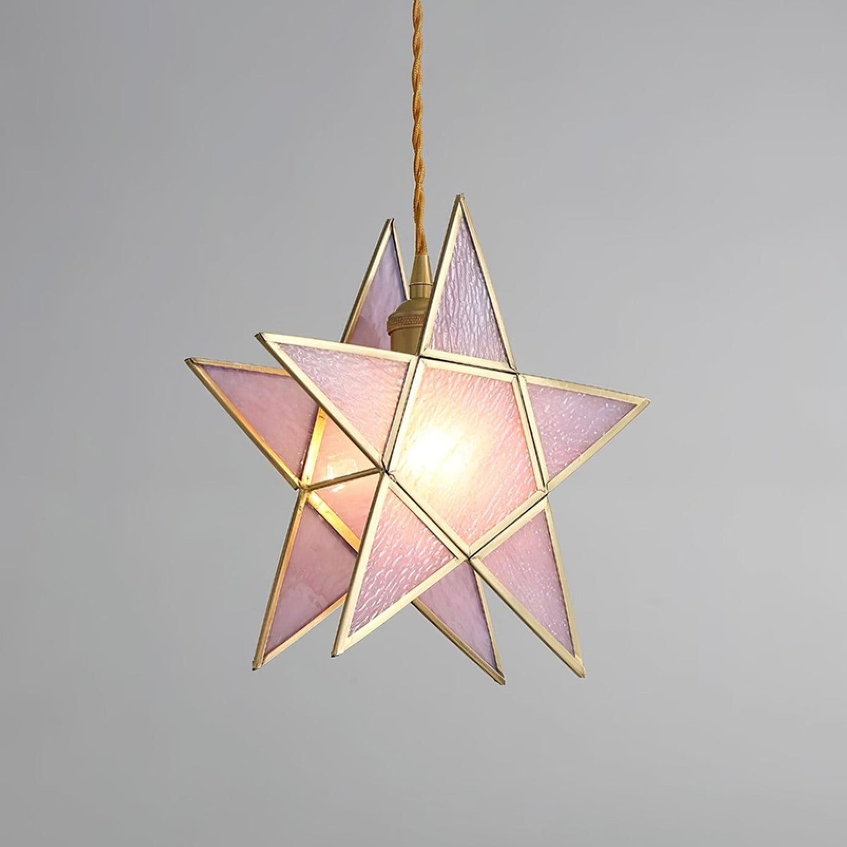Lione lámpara colgante de vidrio esmerilado rosa