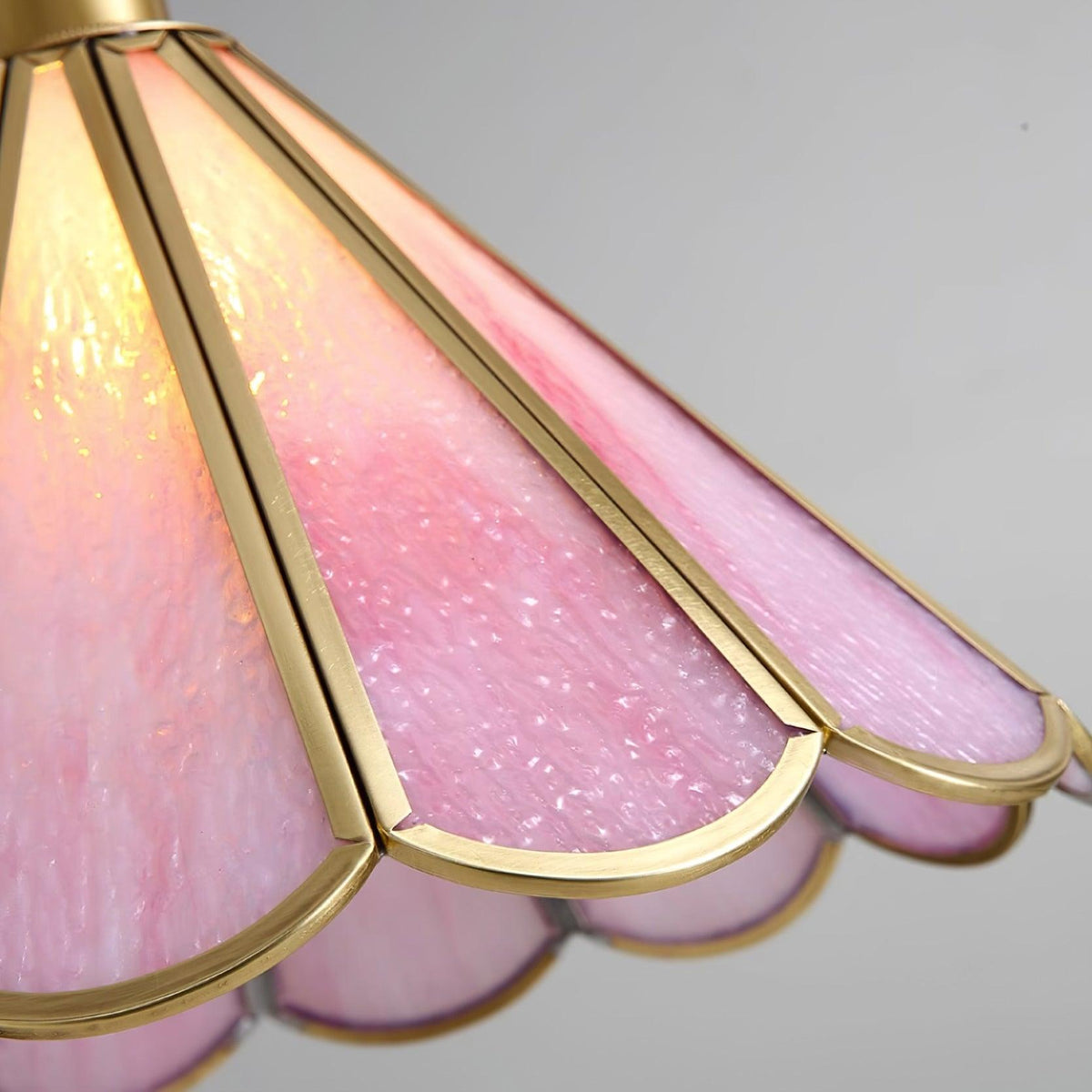 Lione lámpara colgante de vidrio esmerilado rosa