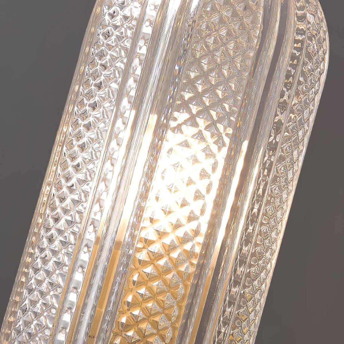 Eira aplique de pared con dos luces en latón y vidrio texturizado