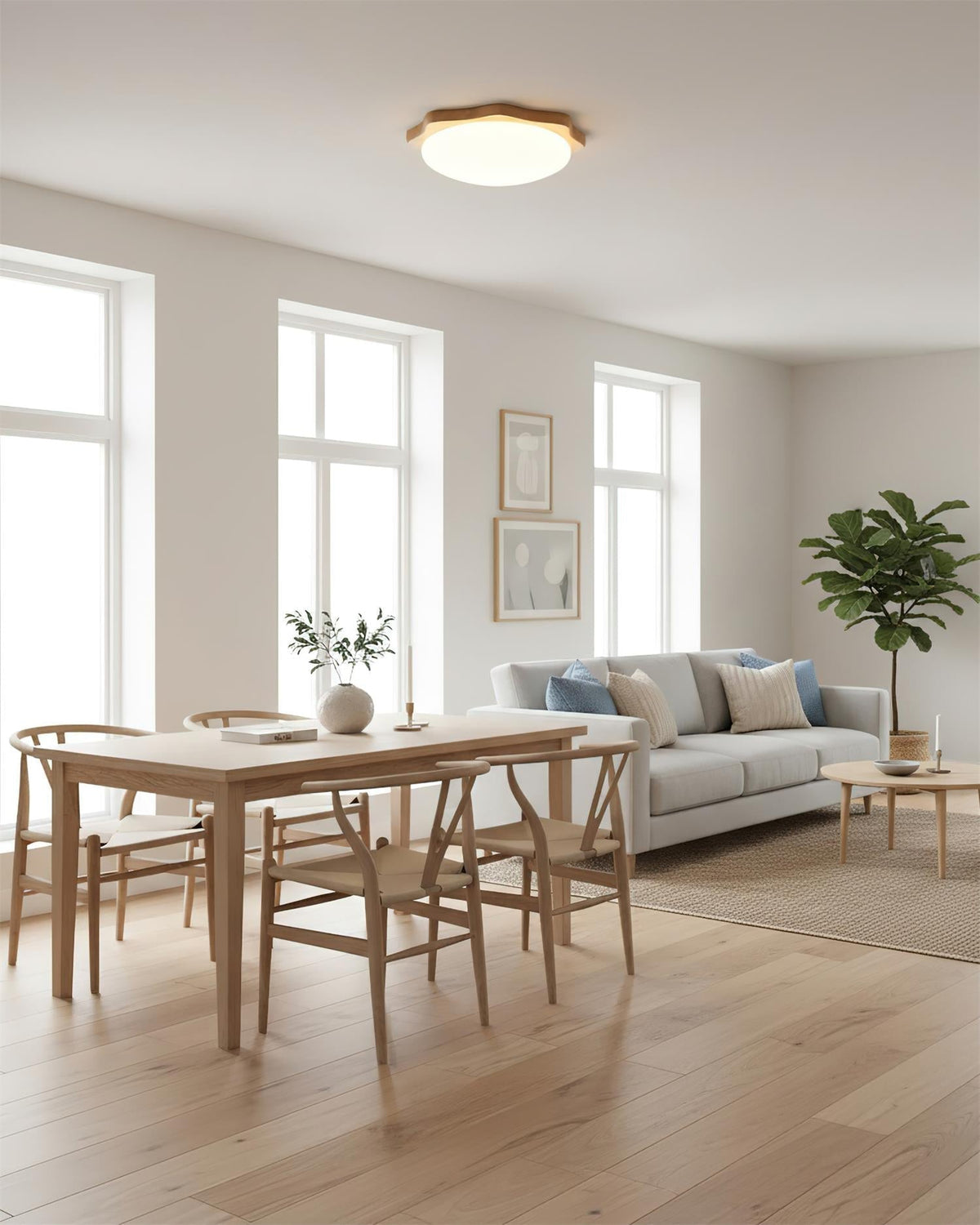 Rinaeria lámpara de techo de madera