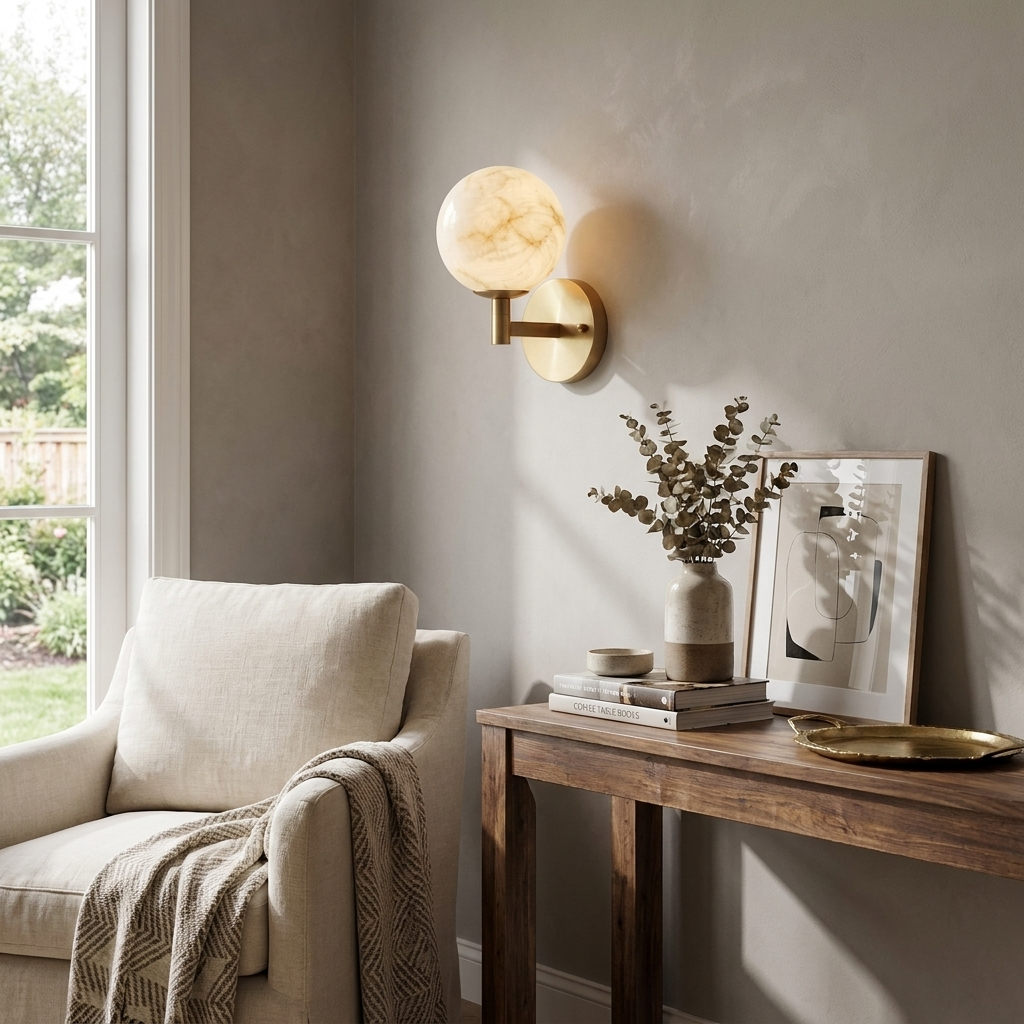 Ravelmere Aplique de pared de alabastro