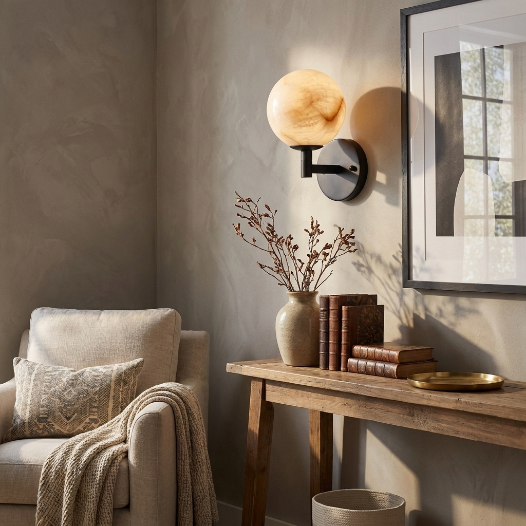 Ravelmere Aplique de pared de alabastro