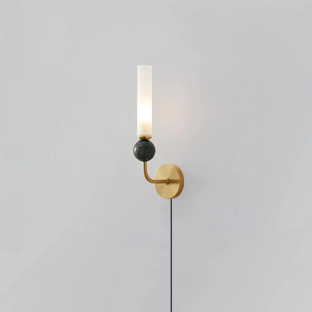 Aplique de pared de mármol con enchufe enchufable