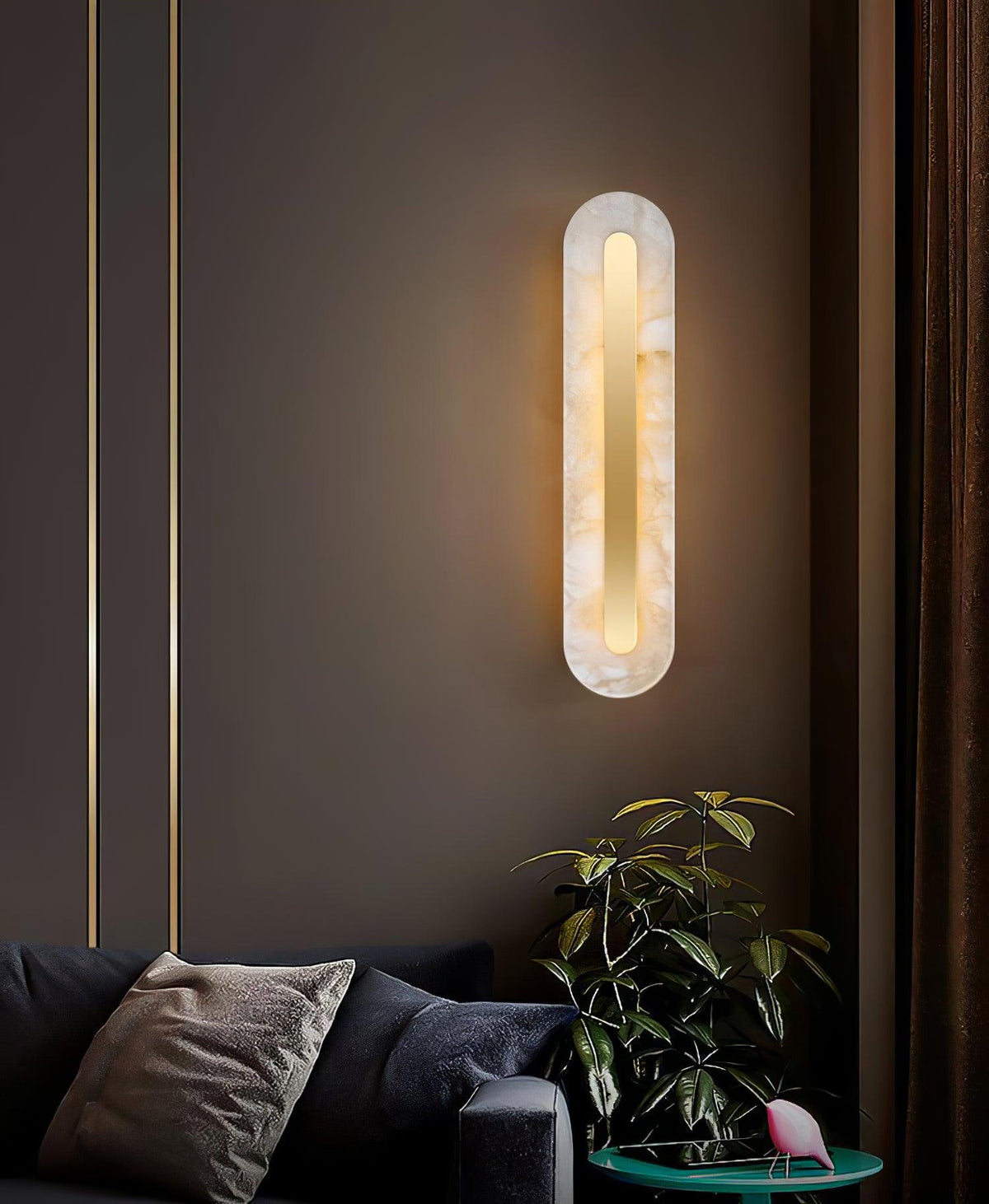 Selvia aplique de pared minimalista en alabastro