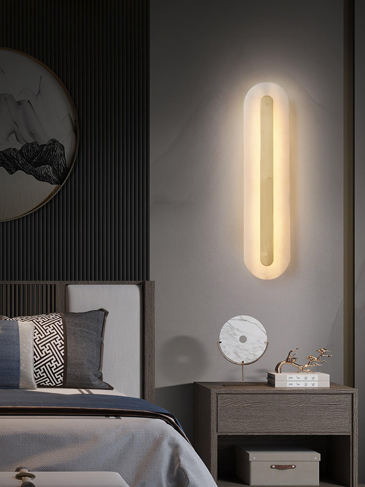 Selvia aplique de pared minimalista en alabastro