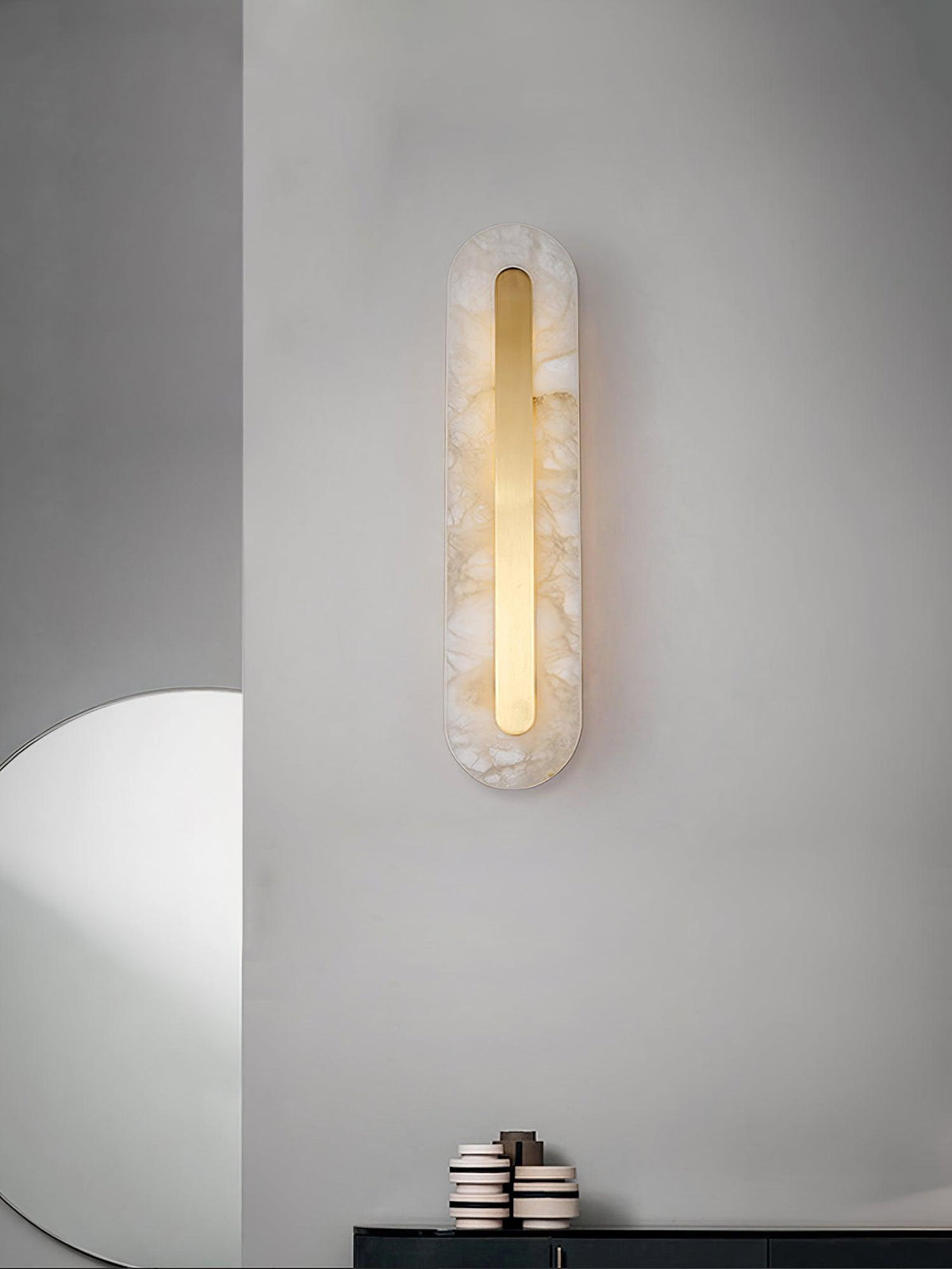 Selvia aplique de pared minimalista en alabastro