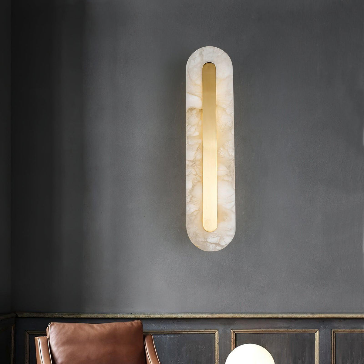 Selvia aplique de pared minimalista en alabastro
