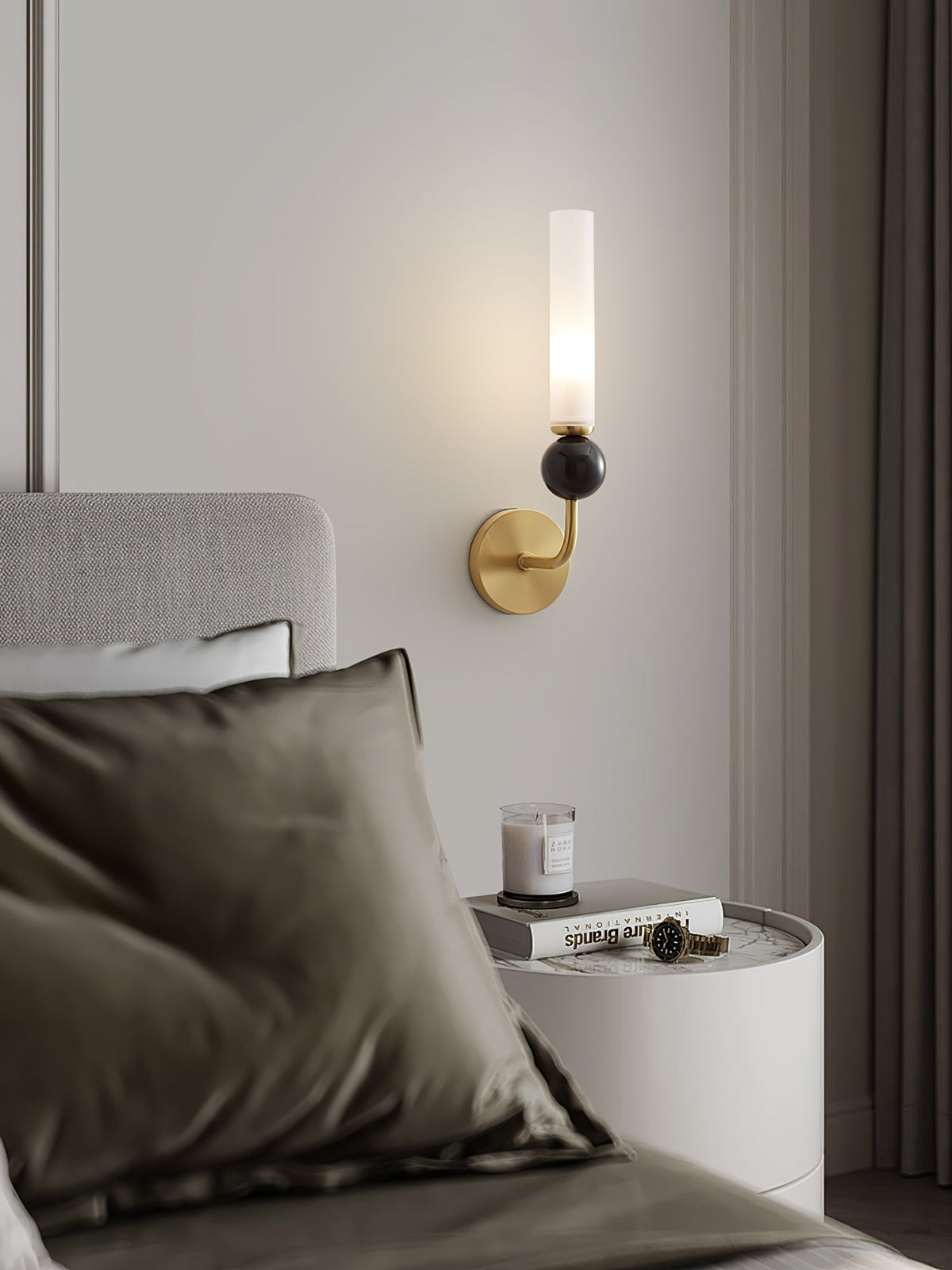 Dulane aplique de pared moderno minimalista vertical de mármol