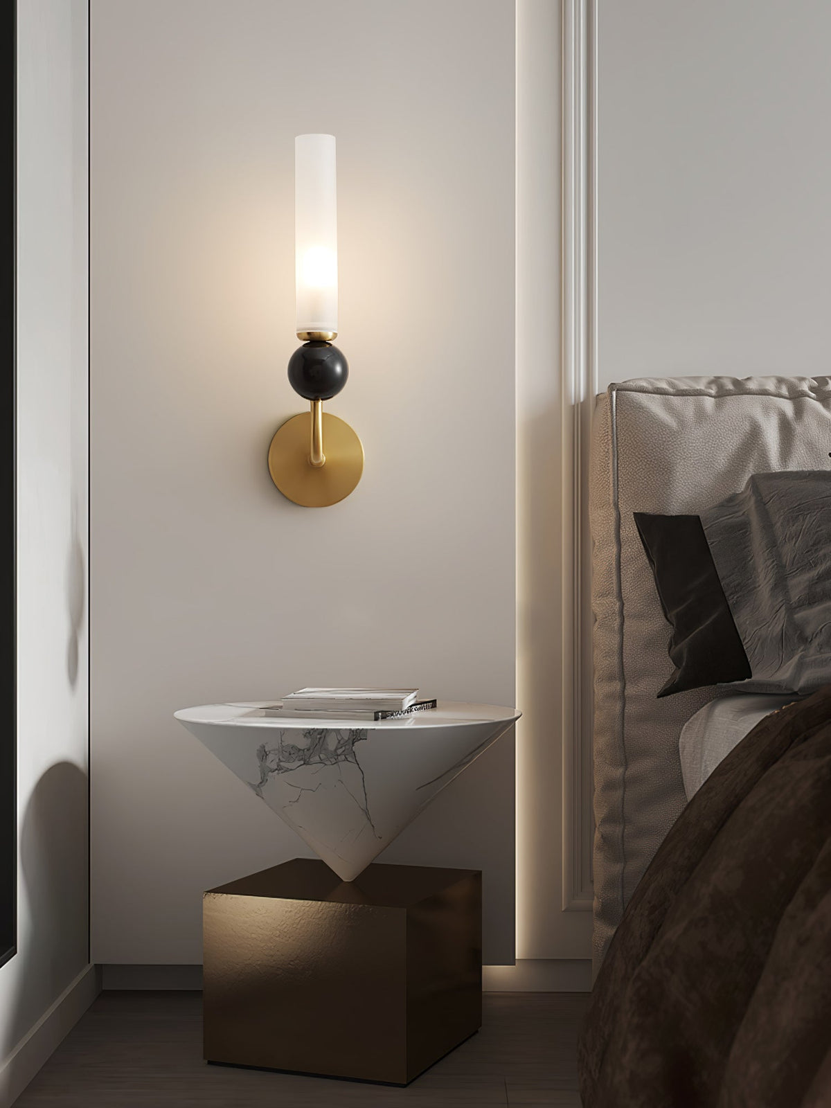 Dulane aplique de pared moderno minimalista vertical de mármol