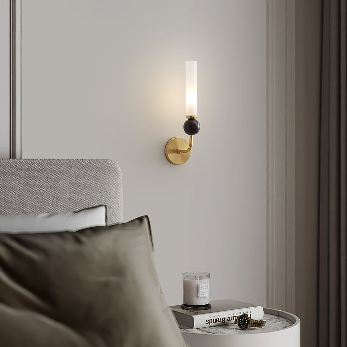 Dulane aplique de pared moderno minimalista vertical de mármol