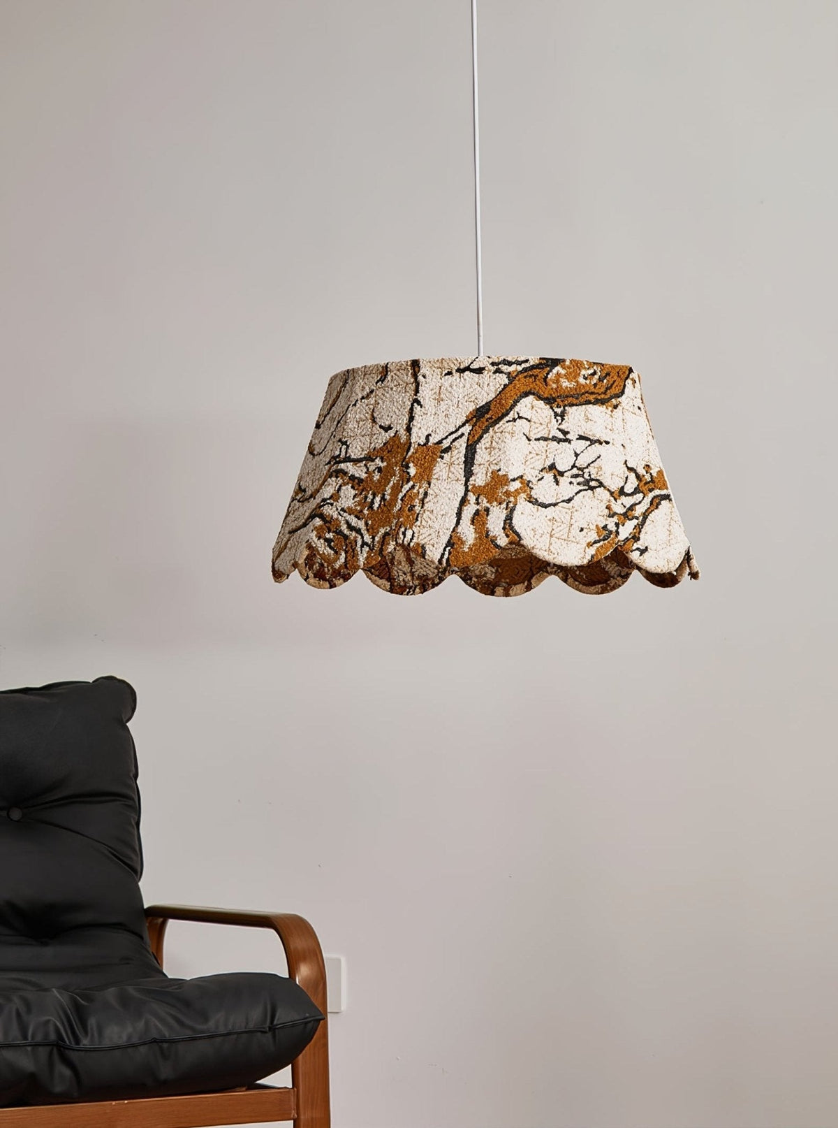 Vavenia lámpara colgante Creativity con pantalla de tejido en forma de escotadura