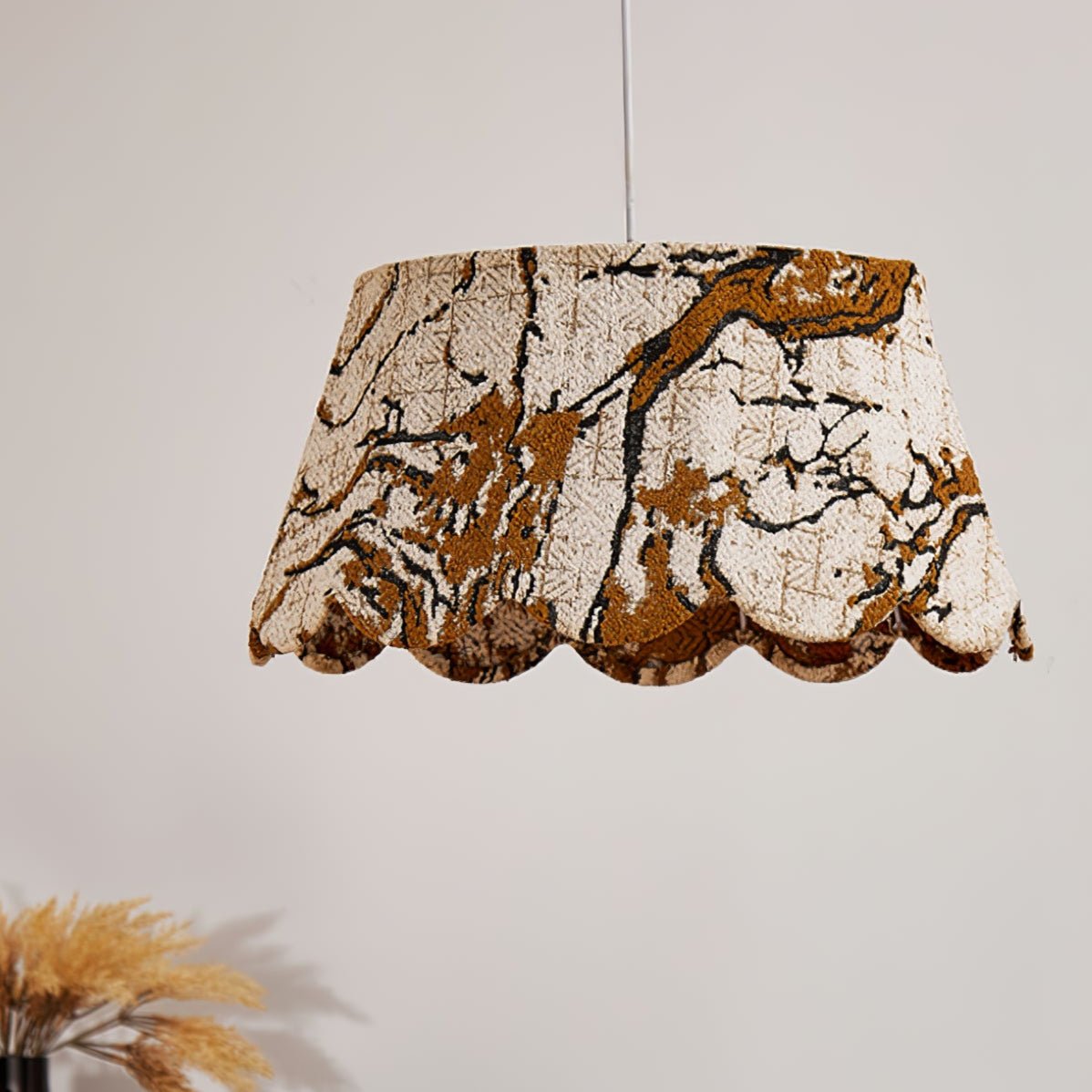 Vavenia lámpara colgante Creativity con pantalla de tejido en forma de escotadura