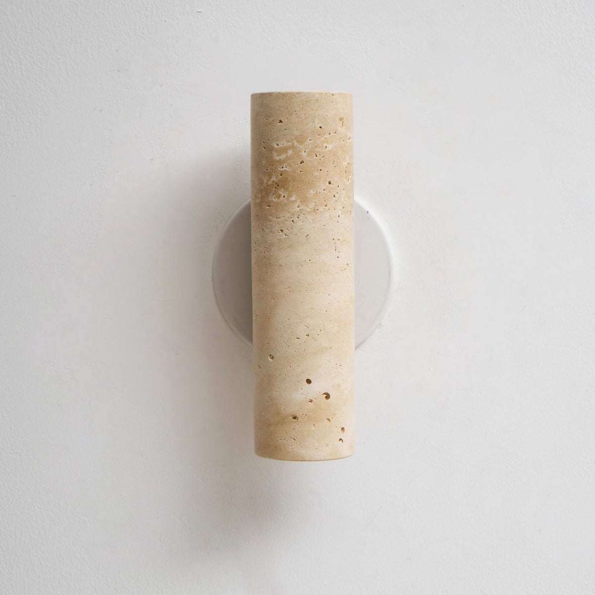 Nula aplique de pared cilindro madera travertino