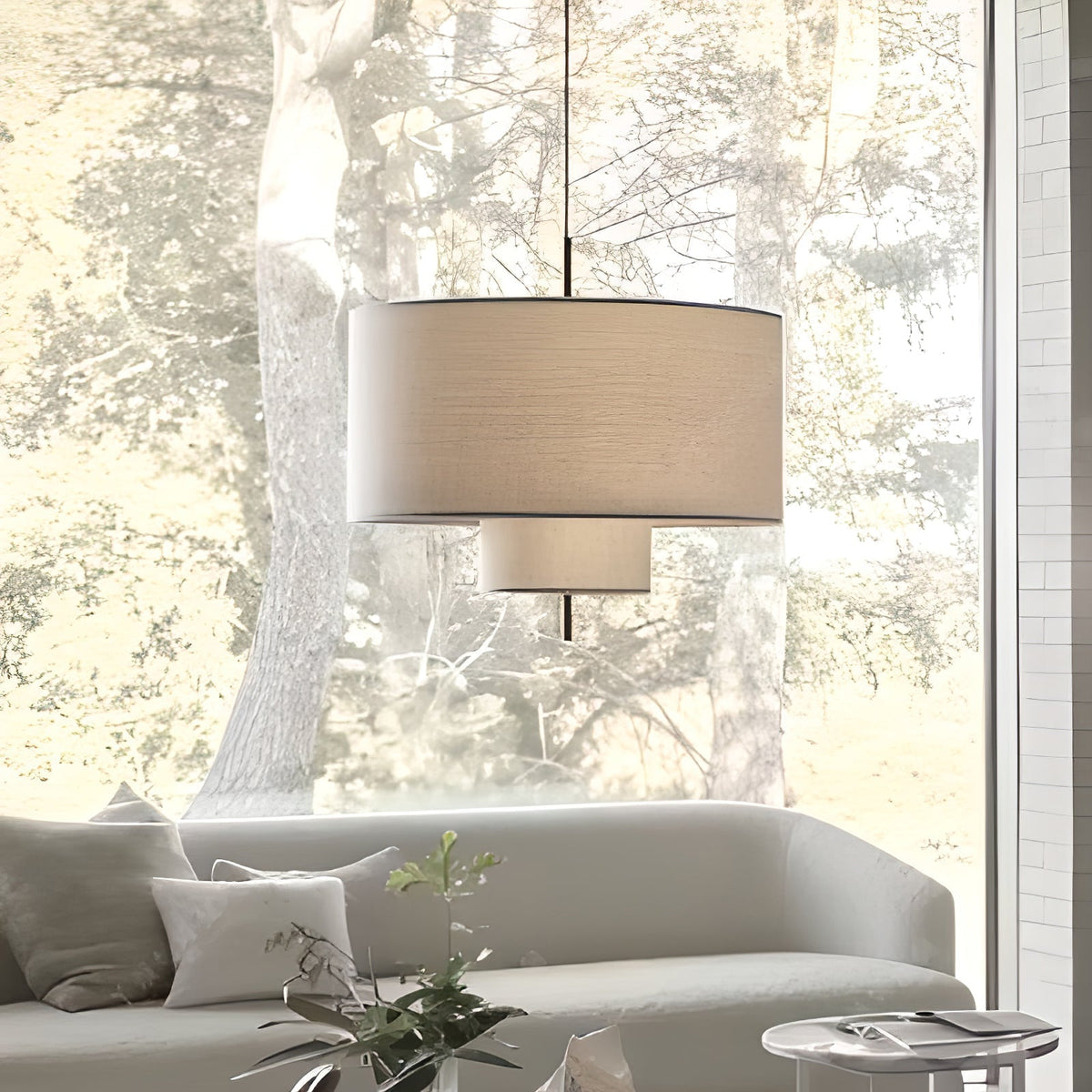 Ulphaa lámpara colgante moderna minimalista de tejido