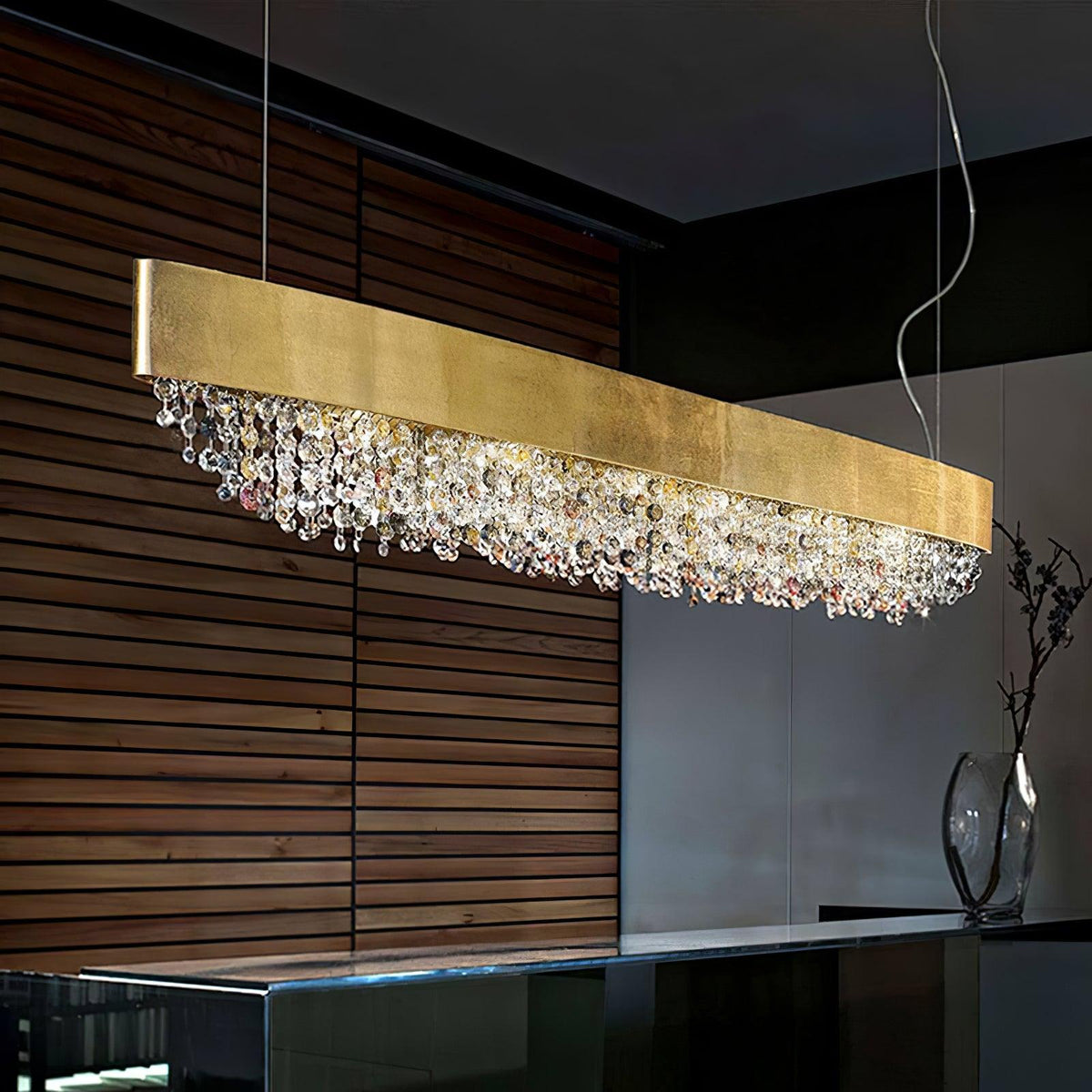 Kaelan lámpara colgante moderna de lujo en cristal