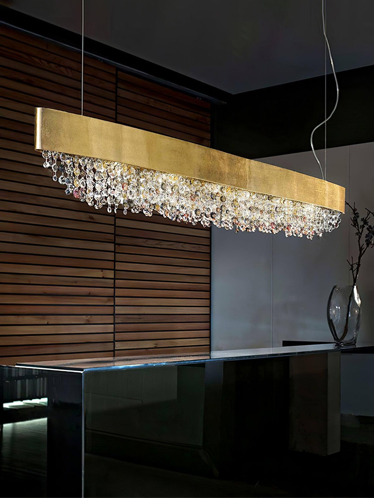 Kaelan lámpara colgante moderna de lujo en cristal