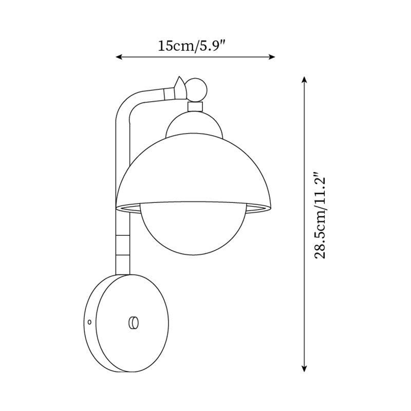 Tavalielle aplique de pared travertino blanco Opalescente Globo