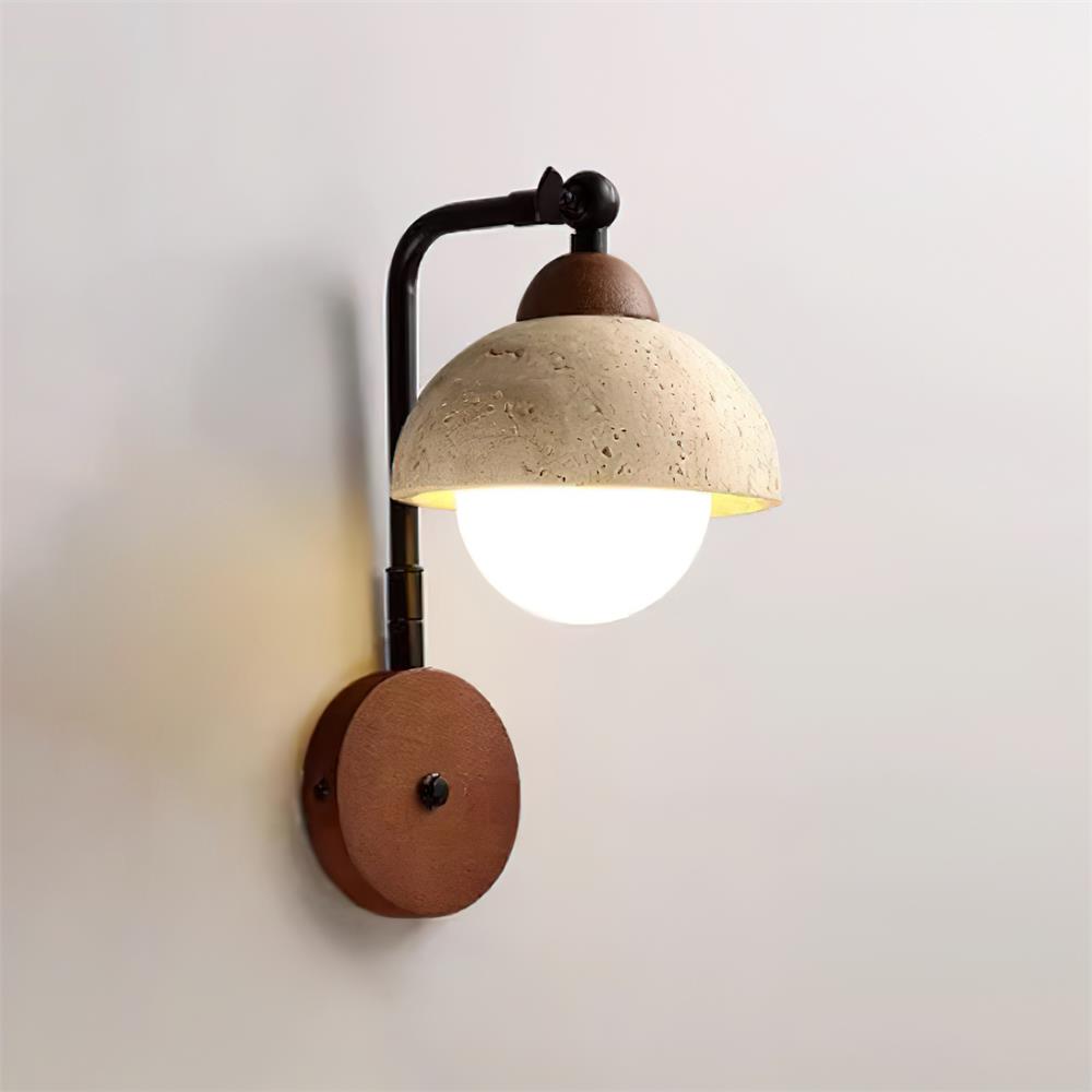 Tavalielle aplique de pared travertino blanco Opalescente Globo
