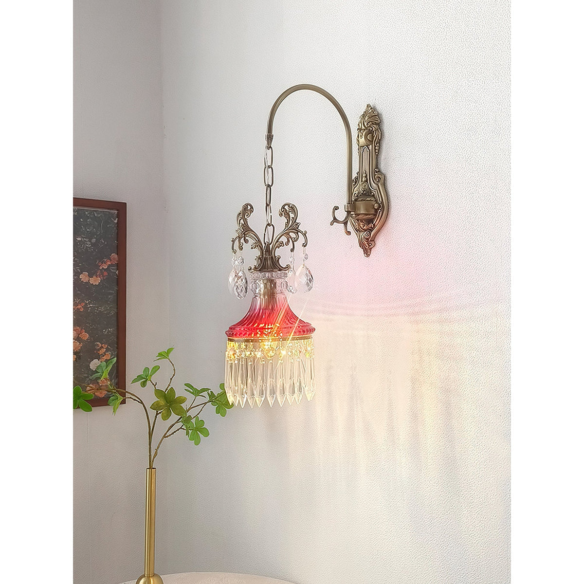 Marquise aplique de pared de cristal