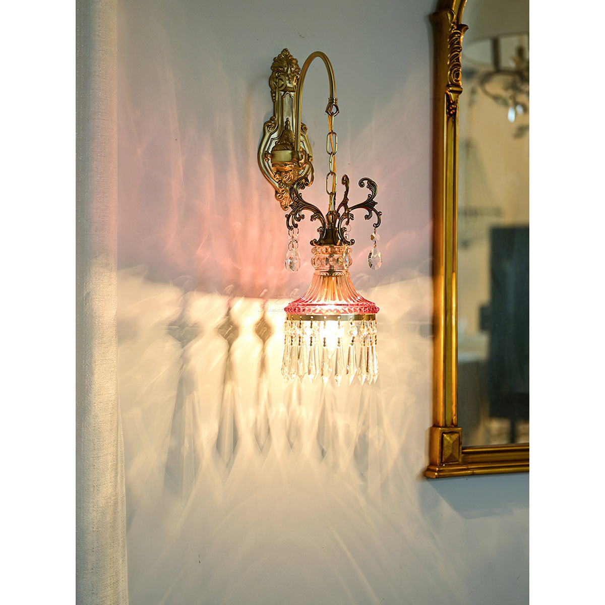 Marquise aplique de pared de cristal
