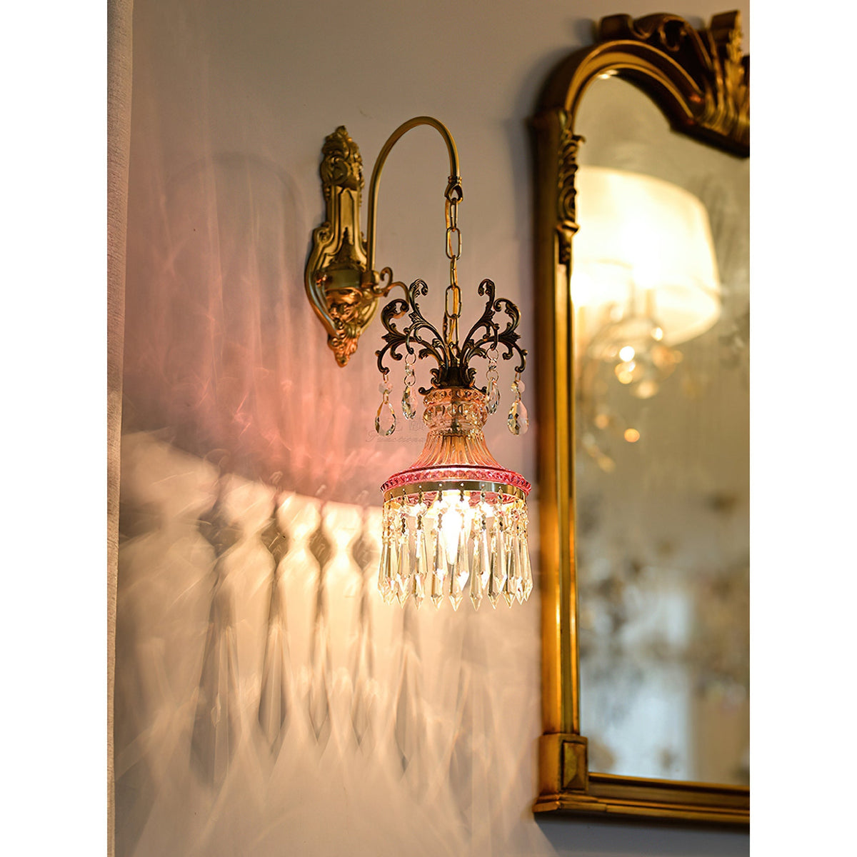 Marquise aplique de pared de cristal