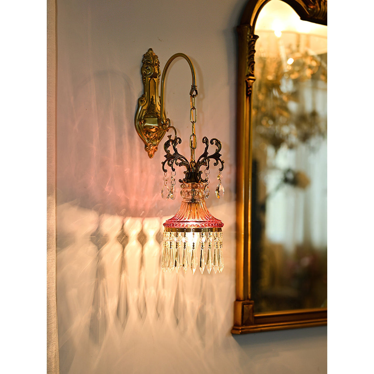 Marquise aplique de pared de cristal