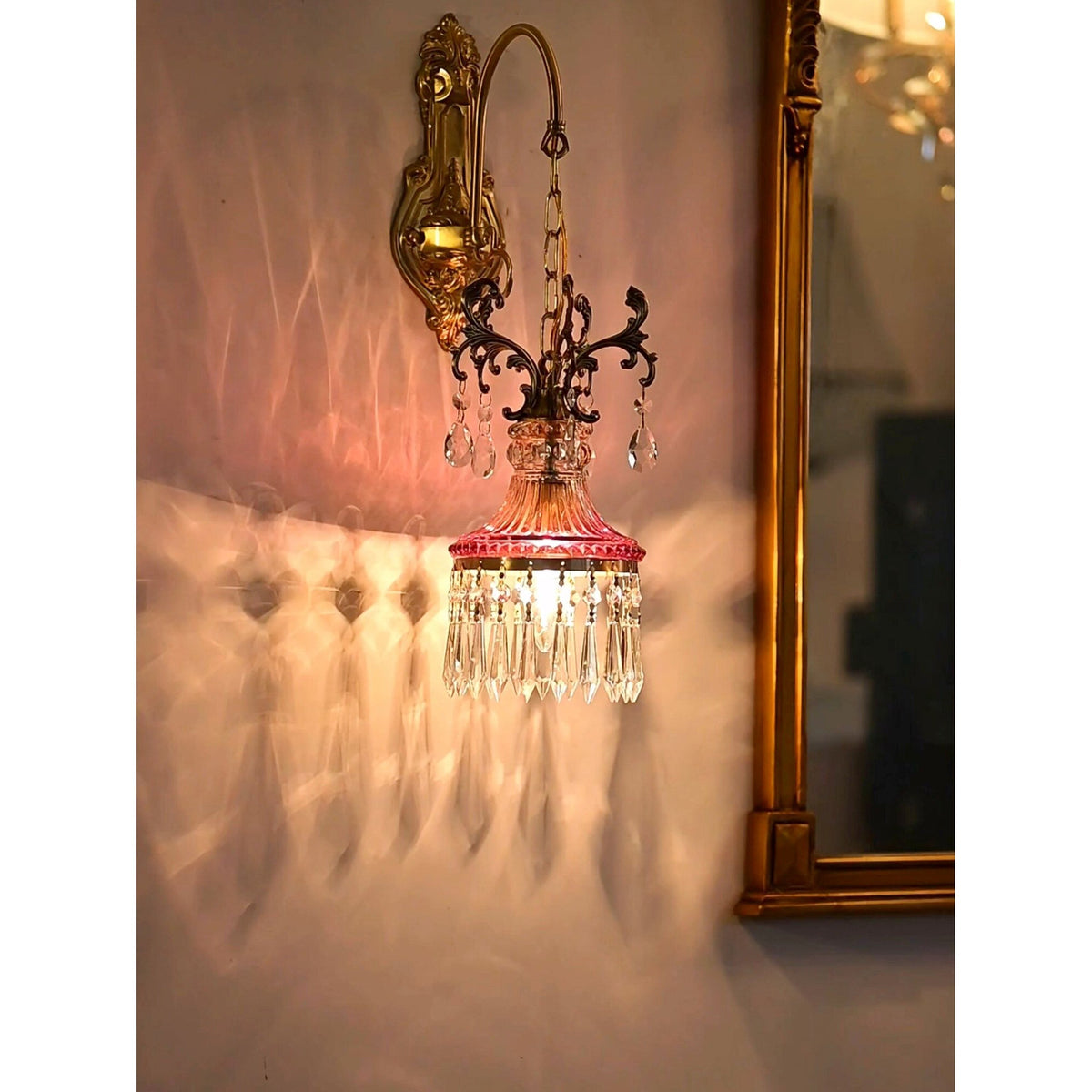 Marquise aplique de pared de cristal