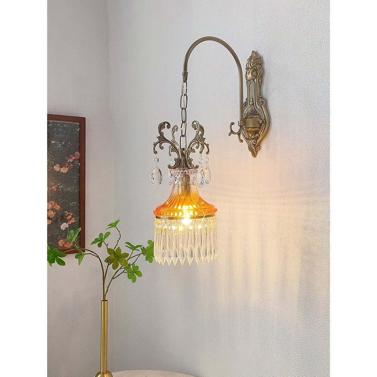 Marquise aplique de pared de cristal
