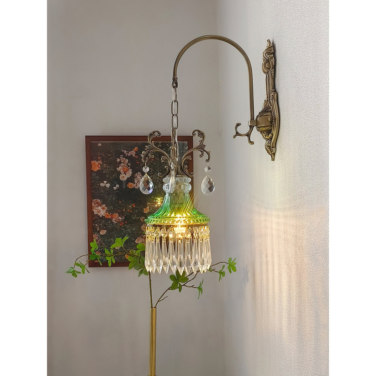 Marquise aplique de pared de cristal
