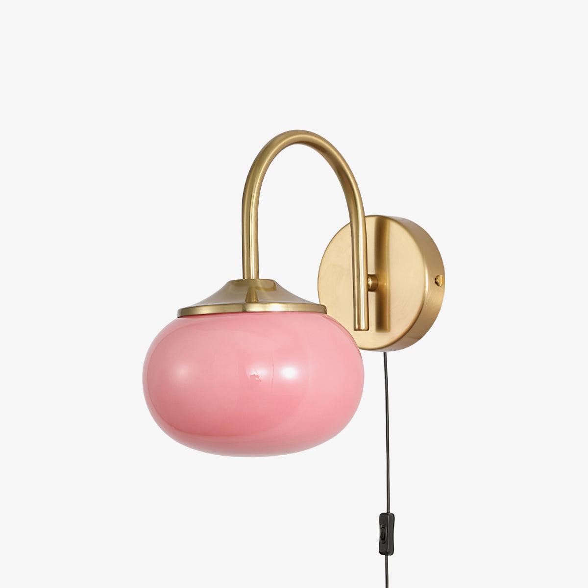 Kevely aplique de pared Premium nórdico con vidrio y enchufe enchufable