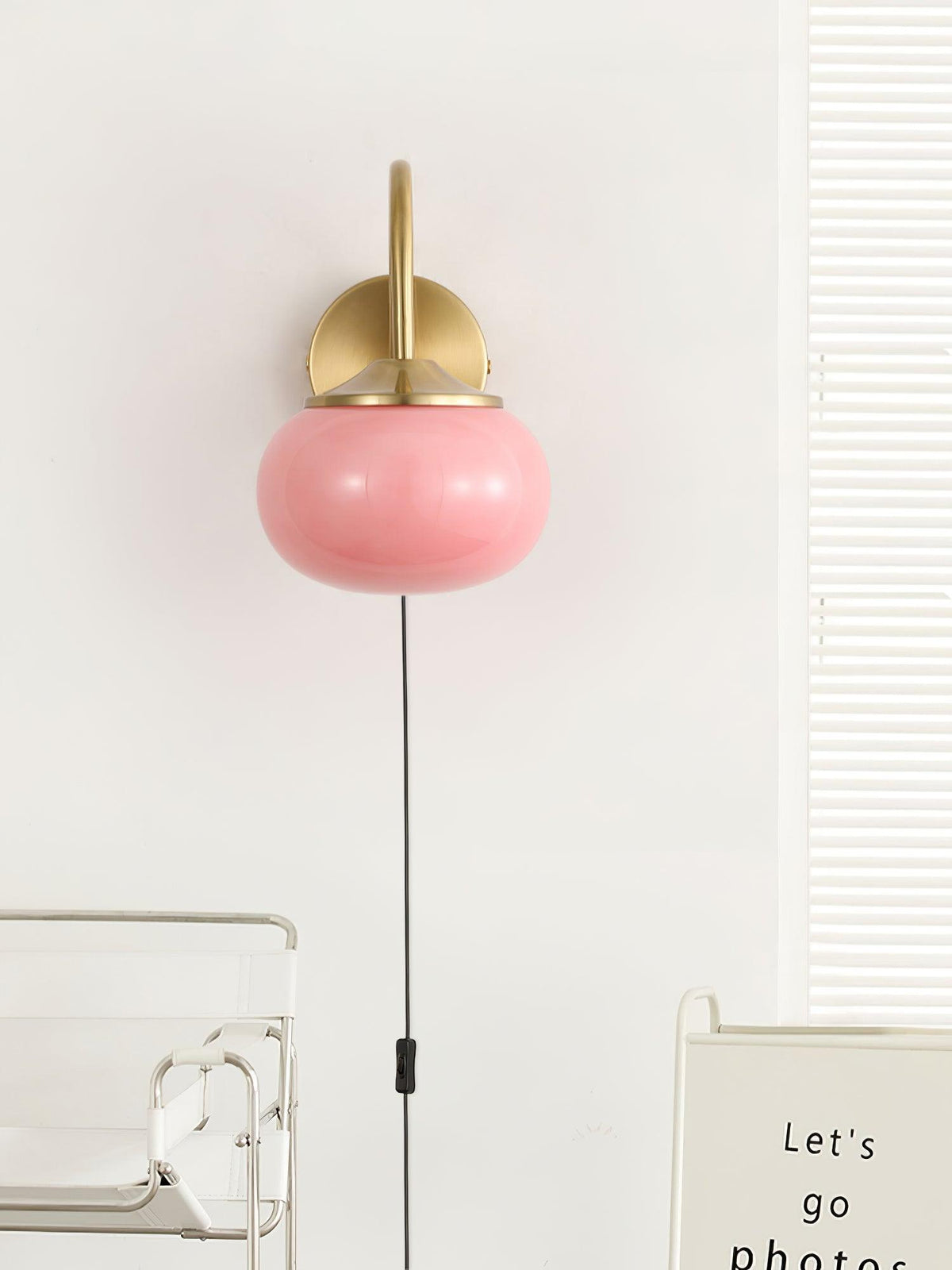 Kevely aplique de pared Premium nórdico con vidrio y enchufe enchufable
