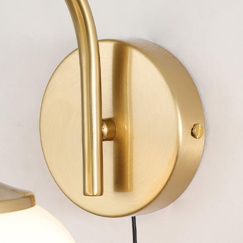 Kevely aplique de pared Premium nórdico con vidrio y enchufe enchufable