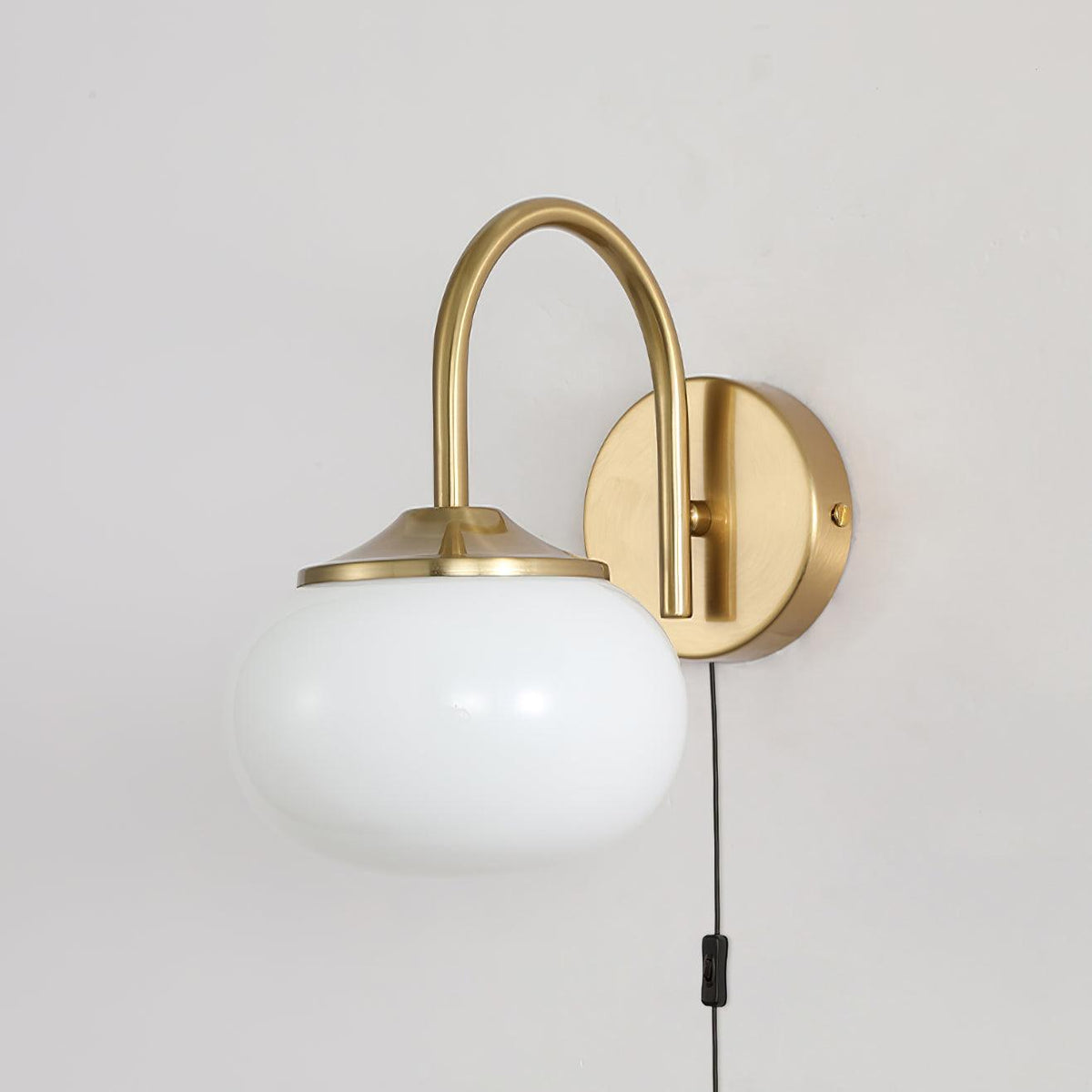 Kevely aplique de pared Premium nórdico con vidrio y enchufe enchufable