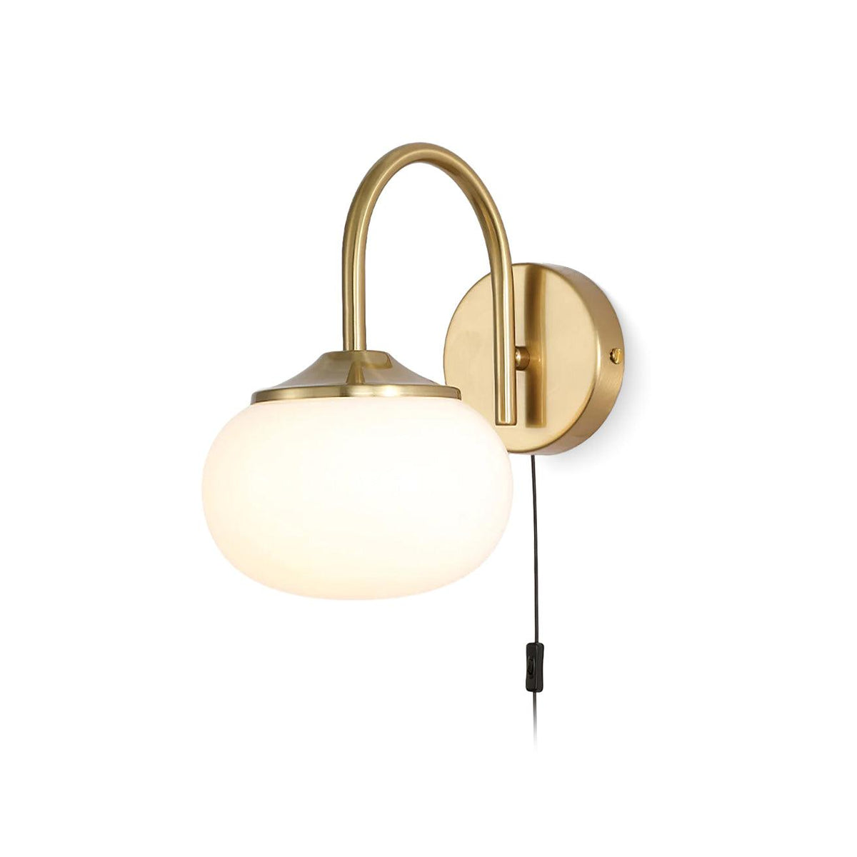 Kevely aplique de pared Premium nórdico con vidrio y enchufe enchufable
