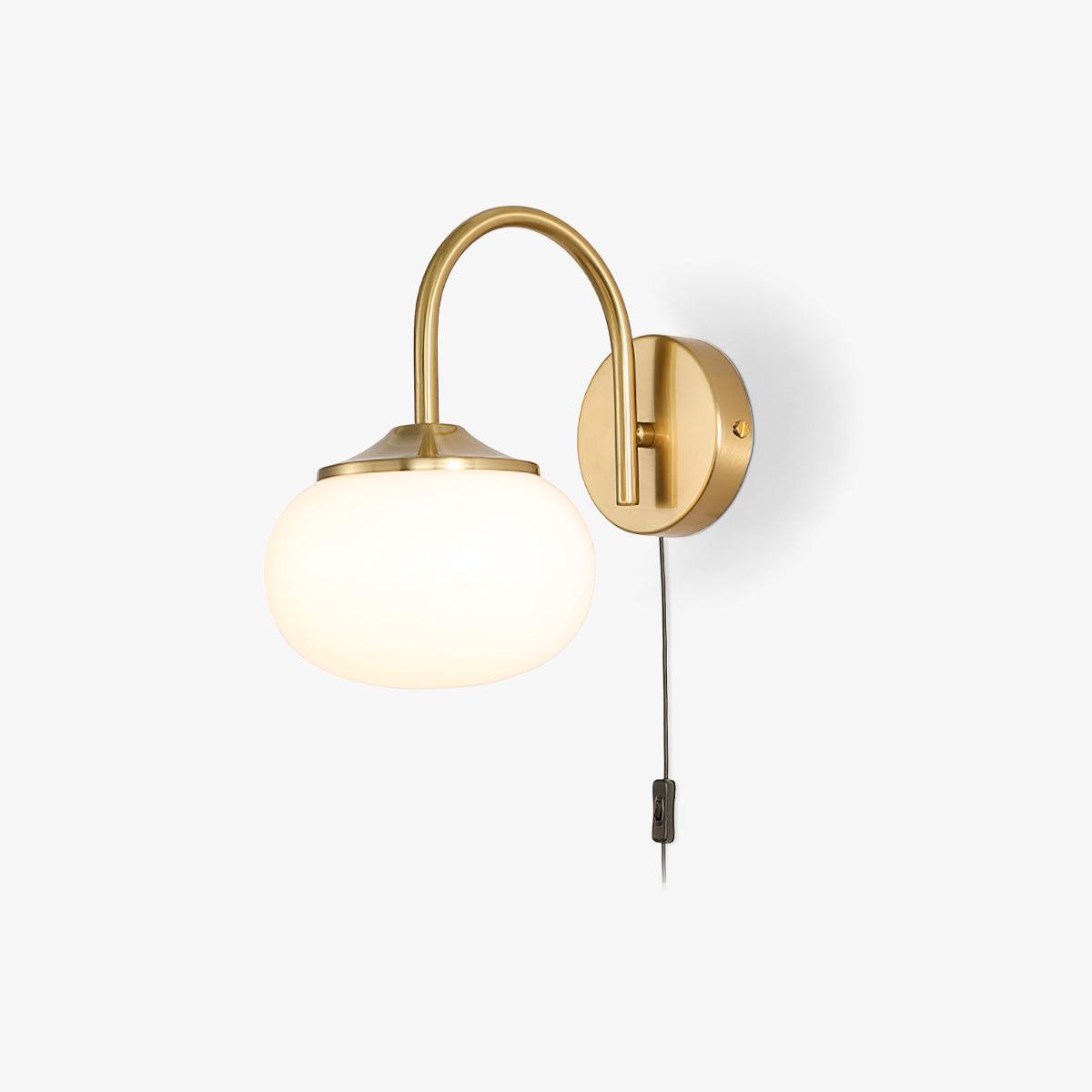 Kevely aplique de pared Premium nórdico con vidrio y enchufe enchufable