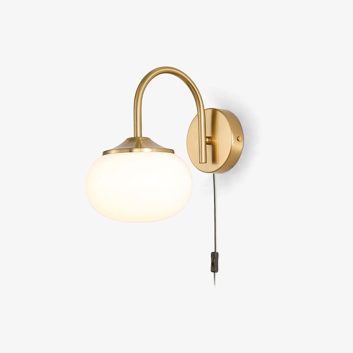 Kevely aplique de pared Premium nórdico con vidrio y enchufe enchufable
