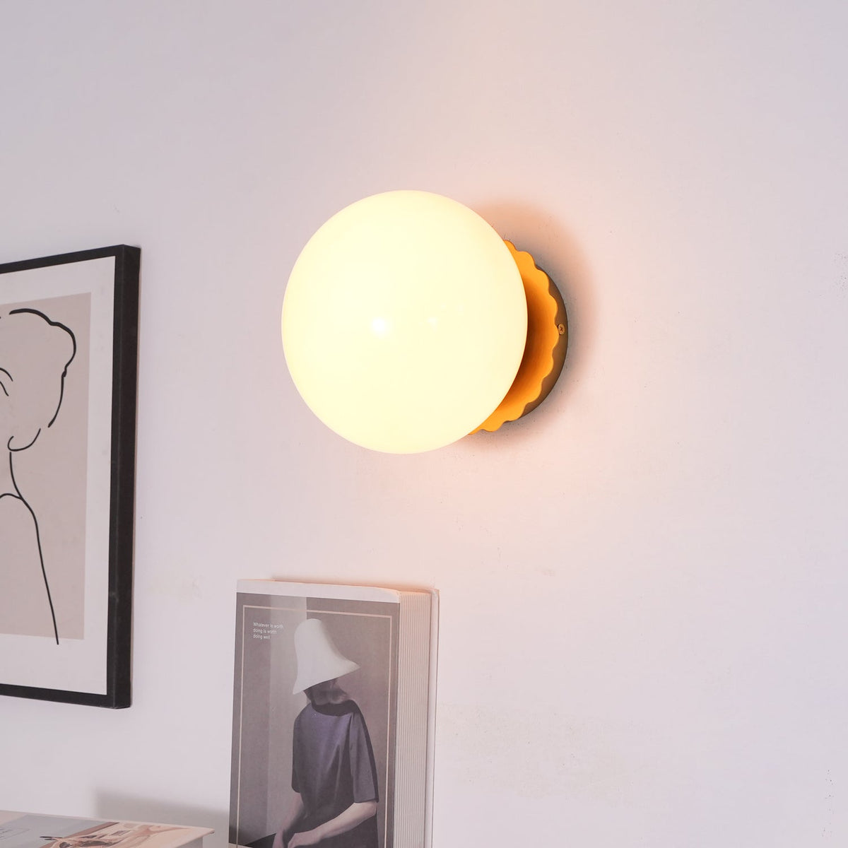 Stefan aplique de pared moderno minimalista de vidrio