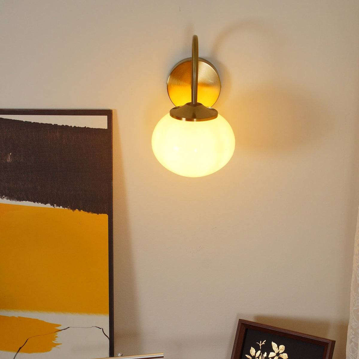Ove aplique de pared de vidrio artístico nórdico premium