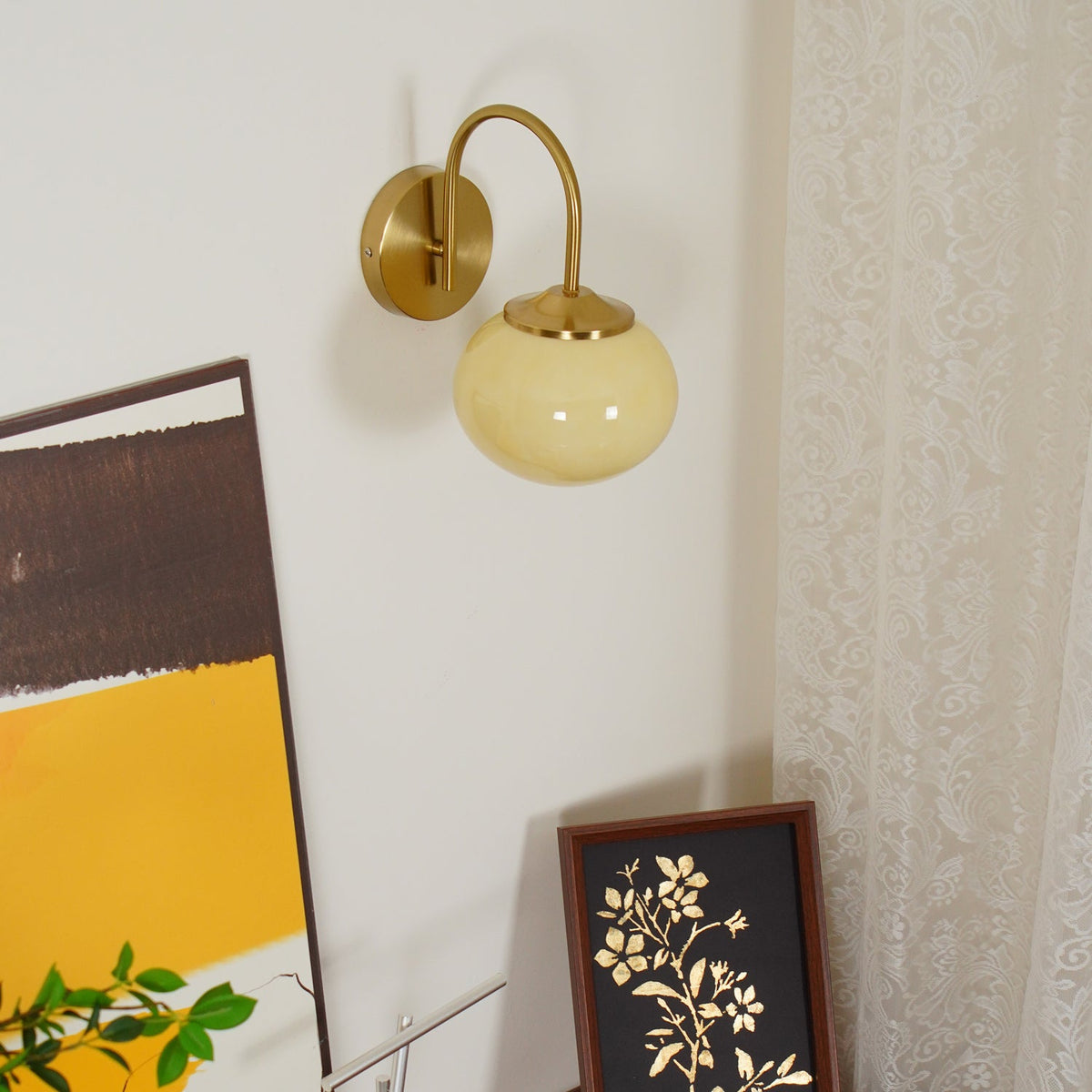 Ove aplique de pared de vidrio artístico nórdico premium