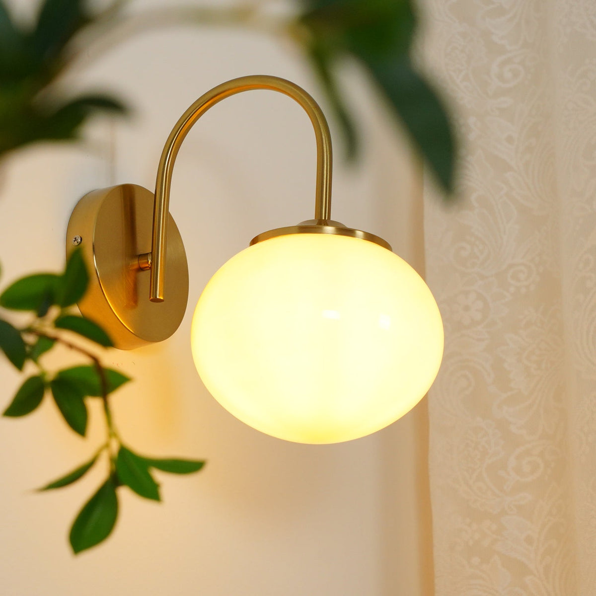 Ove aplique de pared de vidrio artístico nórdico premium