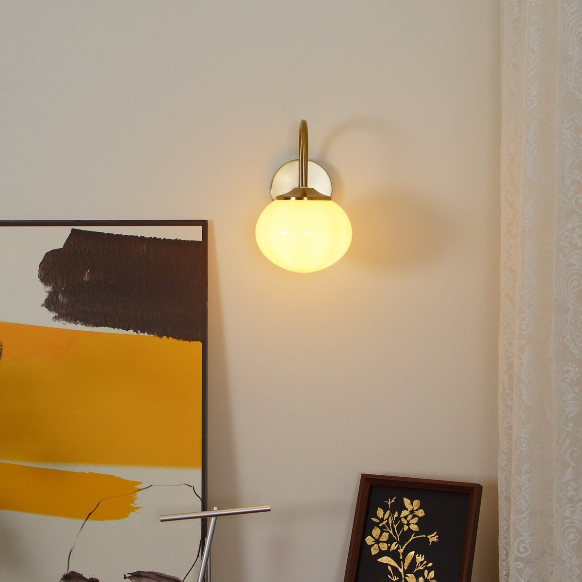 Ove aplique de pared de vidrio artístico nórdico premium