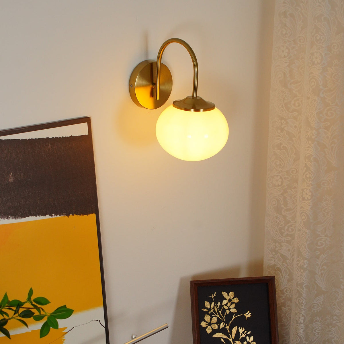 Ove aplique de pared de vidrio artístico nórdico premium