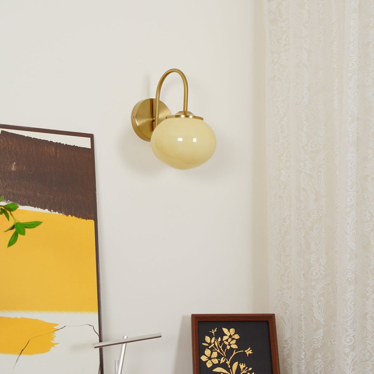 Ove aplique de pared de vidrio artístico nórdico premium