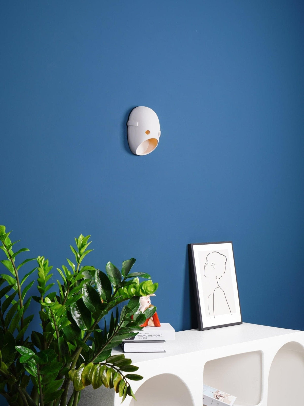 Mask aplique de pared individual creativo de resina