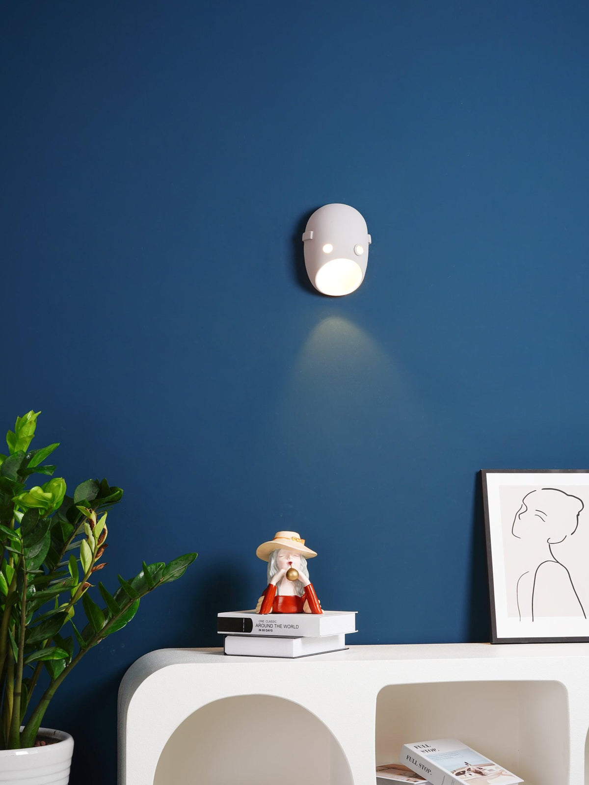 Mask aplique de pared individual creativo de resina