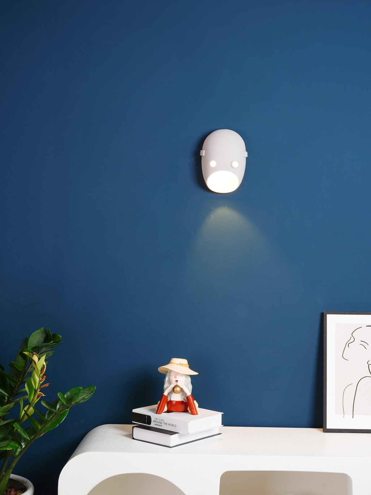 Mask aplique de pared individual creativo de resina