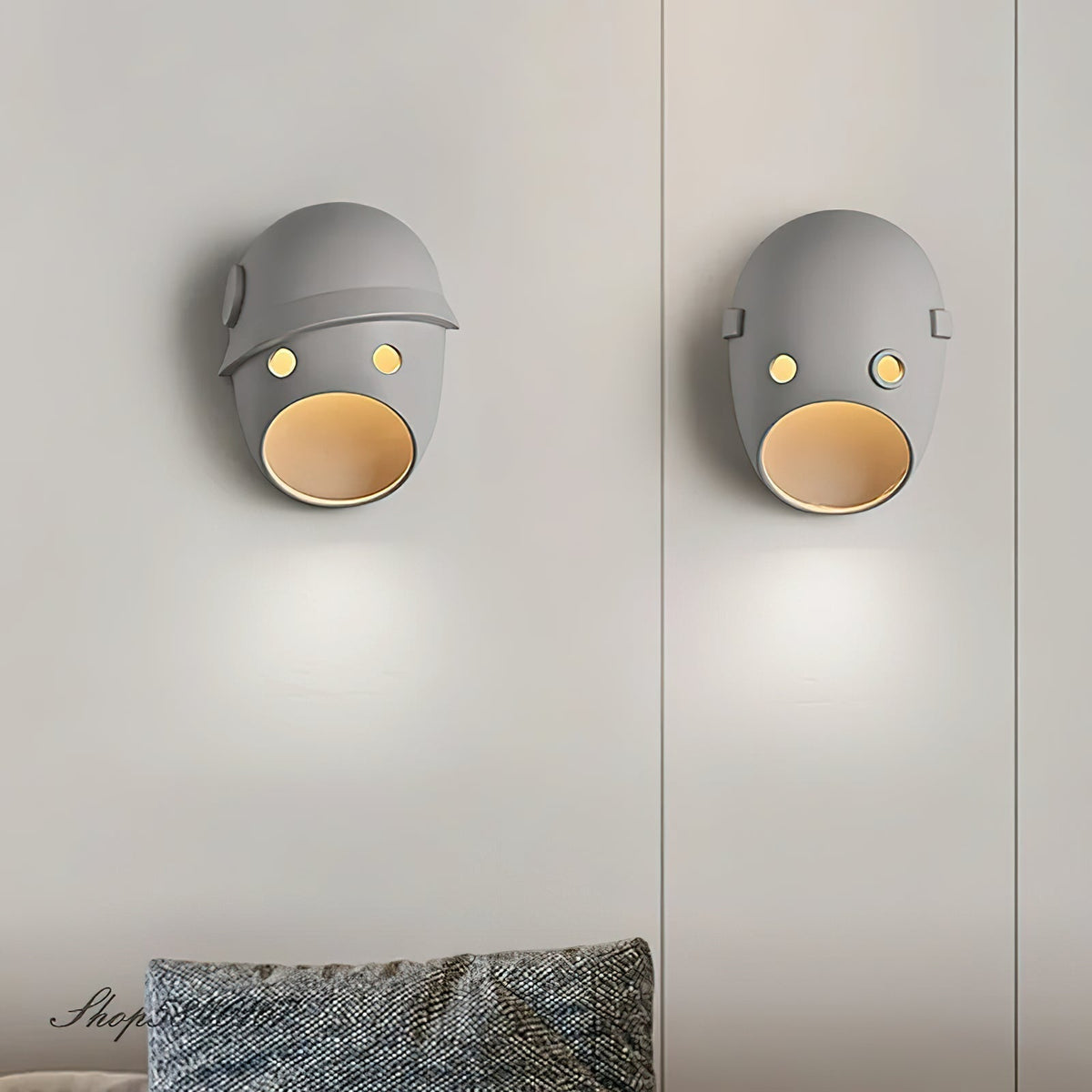 Mask aplique de pared individual creativo de resina