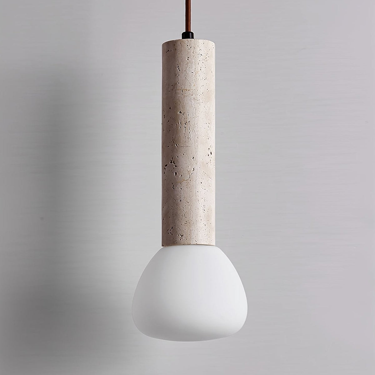 Beia lámpara colgante minimalista de travertino
