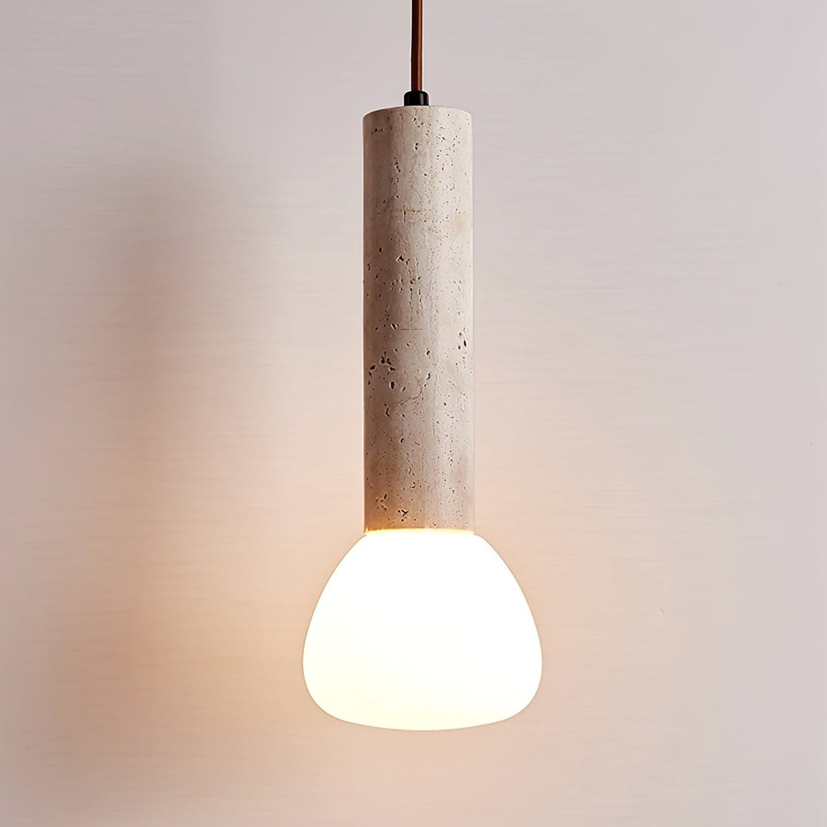 Beia lámpara colgante minimalista de travertino