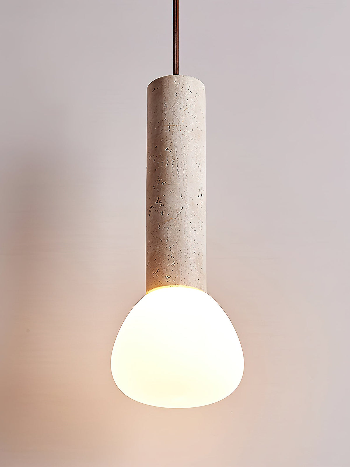 Beia lámpara colgante minimalista de travertino